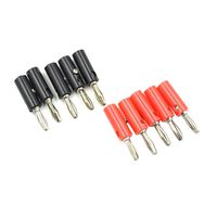 Hxchen Banana Plugs 4mm Audio Speaker Wire Cable Connector Cable Plugs Red and Black - (10 Pcs)