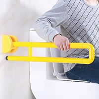 Handrail Barrier-Free Nylon 60cm Folding Old Man Hand Toilet Bathroom Basin Safety Fence Folding Handle (Color : Yellow)