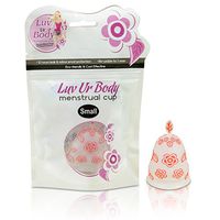 Luv Ur Body Menstrual Cup – Eco Friendly, Soft, Flexible, Firm and Hypoallergenic FDA Approved Medical-Grade Silicone – Prevent Shafting Rashes Reduce Menstrual Cramps (Small - Red)