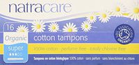 Natracare Tampons Super Organic Applicator 16 per pack (PACK OF 4)