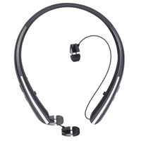Joyphy Bluetooth Retractable Headphones Wireless Earbuds Neckband Headset Sports Sweatproof Earphones with Mic for iPhone 11 (15 Hour Play Time, Black)