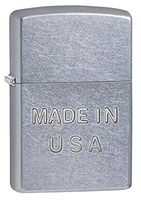 Zippo Made in USA Pocket Lighter, Street Chrome
