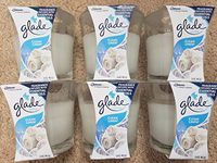 6 GLADE Clean Linen Infused Scented Oil Jar Candles Air Freshener, 3.4 oz Fresh