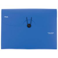 Five Star 6-Pocket Expanding File, Plastic Expandable File Folder, Blue (72393)