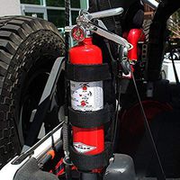 Nylon Bar Fire Extinguisher Holder Car Fire Extinguisher,Auto Car Fire Extinguisher Fixing Holder Belt for Automobile Jeep Wrangler TJ YJ CJ Parts Fire Extinguisher & Black Holder