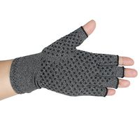 Compression Arthritis Gloves,Funchic Premium Joint Pain Relief Hand Gloves for Rheumatoid & Osteoarthritis - Fingerless Design, Breathable & Moisture Cotton&Spandex (M)