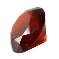 LONGWIN 50mm (2") Crystal Faceted Diamond Paperweight Wedding Favor Home Decor (Red)