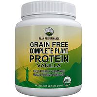 Organic Paleo Grain Free Plant Based Protein Powder Complete Raw Organic Vegan Protein Powder. Amazing Amino Acid Profile and Less Than 1g of Sugar. Hemp Protein Powder, Pea Protein Powder Vanilla