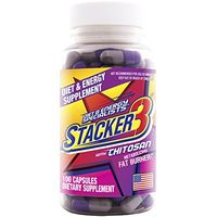 Stacker 3 Metabolizing Fat Burner with Chitosan, Capsules, 100-Count Bottle (Pack of 3)