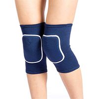 MINILUJIA Children's Kids Knee Brace Tight Non-Falling Sponge Sleeves Breathable Flexible Elastic Support Protector Pad 2PCS/Pair (xs, Navy Blue)