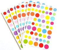 Small Colored Round Stickers Dot Circular Sticky Labels Self-Adhesive Labels