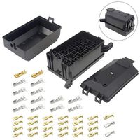 WMYCONGCONG 12-Slot Relay Box Fuse Box ATC/ATO Fuses Holder Block w/ 41pcs Metallic Wiring Terminals for Automotive Marine Use