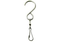 WorldaWhirl Whirligig Wind Spinner Hanger SS Swivel Hook Display Twist Turn Twirl Swirl (100, Hook and Clip)