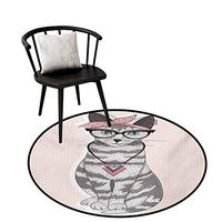 RUGSMAT Warm Soft Cotton Luxury Plush Baby Rugs,Cartoon Sweet Candy Land Cupcakes Ice Cream Chocolate Oranges Mountains Artwork Print,Kids Teepee Tent Game Play House Round Round-63 Inch Multicolor