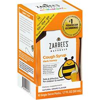Zarbee's Naturals Children's Cough Syrup with Dark Honey, Natural Grape Flavor, 10 Single Serve On-The-Go Packs