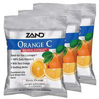 Vitamin C Lozenges w/ Herbal Extracts for Soothing Throat | No Corn Syrup, Cane Sugar or Artificial Colors | 15ct, 3 Bag