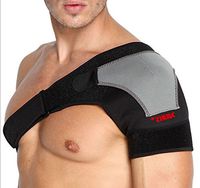 ADLIKES Shoulder Support - Adjustable Shoulder Wrap Belt Band Gym Sport Brace For Rotator Cuff Tear Injury AC Joint Dislocated Prevention and Recovery (Left Shoulder Support)