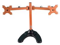 MonMount Dual LCD Freestanding Monitor Stand Up to 24-Inch, Orange (LCD-6460O)
