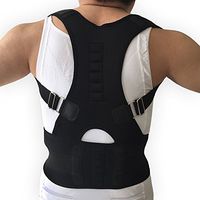 LifeShop Active Physio+ Magnetic Posture Gripping Back and Shoulder Support Brace - Black