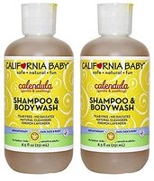 California Baby Calendula Shampoo and Body Wash - Hair, Face, and Body | Gentle, Allergy Tested | Dry, Sensitive Skin, 8.5 Ounces-2Pack