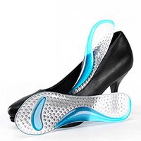 Womens High Heels Insoles Silicone Massage Pain Relief High Heel Shoe Pads 2 Pcs/Set (Blue)