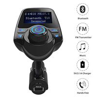 zorvo FM Transmitter, Otium Bluetooth Wireless Radio Adapter Audio Receiver Stereo Music Modulator Car Kit with USB Charger, Hands Free Calling