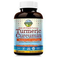 Turmeric Curcumin with Bioperine, 95% Standardized Curcuminoids 1950mg, 180 Veggie Capsules, Anti-Inflammatory, Antioxidant, Joint Paint Relief NON-GMO, Soy, Dairy & Gluten Free