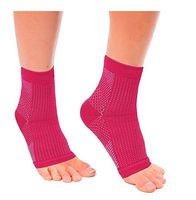 Bcurb Ankle Sleeve Plantar Fasciitis for Men Women Foot Heel Arch Support Ankle Compression Socks Reduce Swelling Joint Pain Injury Recovery Achilles Tendon - 1PrAnkSlvPinkSmMed