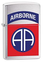 Zippo US Army 82Nd Airborne Brushed Chrome Pocket Lighter