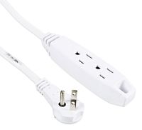 Prime Wire & Cable EC930706K-3-Pk 6-Feet 14/3 Sjt 3-Outlet Office Cord, 3-Pack, White