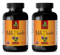 Liver Support Milk Thistle - Milk Thistle Complex 175MG - Dietary Supplement - Milk Thistle with Artichoke & Turmeric - 2 Bottles (120 Capsules)