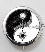 BlackKey Yin and Yang 3-Compartment Decorative Pocket Gift Box Case Organizer for Pill, Color 1-23