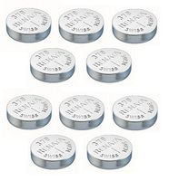 Renata Watch Battery Swiss Made Renata 379 or SR521SW OR AG0 1.5V (10 Batteries, 379 or SR 521 SW)