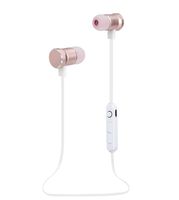Bluetooth Headphones Sports Wireless Earbuds Sweatproof Headset Magnetic Attraction Stereo Earphones for Running Workout Gym Noise Cancelling SAN.COMO (Rosegold)