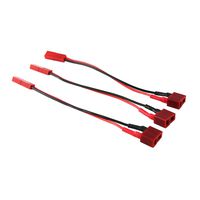 OliYin 3pcs T Plug to JST Plug Female to Female Battery Adapter with 22AWG 10CM Cable(Pack of 3)