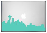Seattle Silhouette Sticker MacBook Symbol Vinyl Decal is a Seattle City Skyline MacBook Decal. Laptop Sizes 11,12,13 and 15 inch Mint