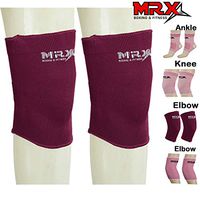 MRX Women MMA Mauy Thai Support Elbow/Knee/Ankle Brace in (Burgundy-Knee, Medium)