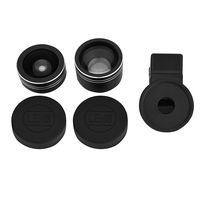 fosa Phone Camera Lens, Portable 3 in 1 Clip On Cell Telephoto Camera Lens Kit 5X Telephoto+0.42x Wide Angle+15x Macro Lens for Phones Tablets (37mm)