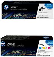 HP 125A (CB540AD, CE259A) 2-Pack Black and Cyan, Magenta & Yellow Original Toner Cartridges