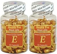 2 x Royal Jelly Vitamin-E Skin Oil 90 Gel, Moisture Complex Health Pro Facial Oil Capsules, FRESH Good Product quality!!