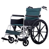 Chunse Folding Attendant Propelled Wheelchair,Aluminium Wheelchair Suitable for The Elderly and People with Reduced Mobility