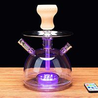 BuBu-Fu Hose Hookah Set with Led Lights and Remote Control, Acrylic Hookah Kit LED Hose Hookah Complete Set Small Hookah, Asy to Dismantle and Clean