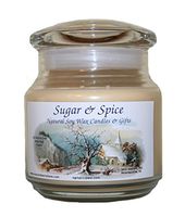Sugar & Spice Natural Soy Wax Candles 16 Ounce (Gourmet Vanilla)