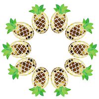 24 Count Pineapple Plates, Disposable Party Paper Plates Disposable Tableware Set for Baby Shower Wedding Hawaiian Party Birthday Party Luau BBQ Party Supplies
