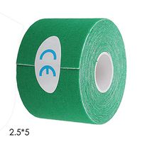 Leyeet Sports Kinesiology Tape Physio Muscle Strain Injury Support KT Sports 5/2.5cm20m (Color : Green55cm)
