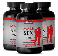 Testosterone libido Booster for Men - Male Sex Pills - Extra Strength Formula - Male Enhancement - maca Capsules - 3 Bottles (180 Tablets)