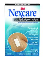 Nexcare Absolute Waterproof Premium Adhesive Pads, 2.375 x 4 inches, 5-Count Boxes