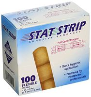 American White Cross Fabric Adhesive Strips, Sterile, Lightweight, 1" x 3", 100/Box, 12 Box/Case (Pack of 1200)