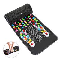 Reflexology Stone Foot Acupressure Massage Mat Pain Relief Feet Walk Massager Walk Stone Foot Massage Mat Pad Foot Spa Massager,175cm*35cm