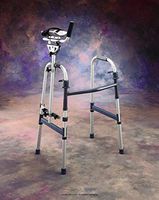 INV6027 Walker Platform Attachment with Thick Vinyl-Covered Pad, Heavy Duty Hook and Loop Strap